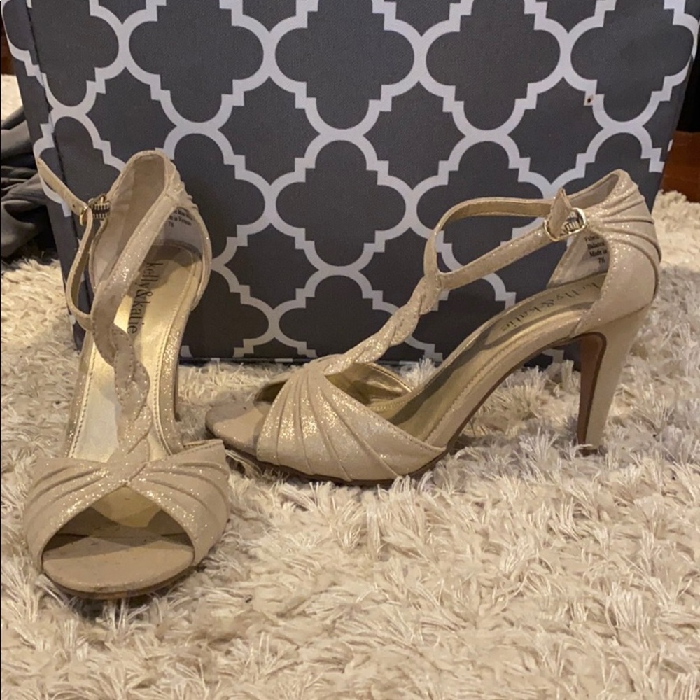 Kelly & Katie Gold Heels